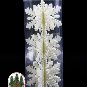 Glittery white Snowflake 3D-3PCS