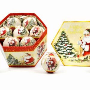 Santa & christmas tree themed paper balls  gift box