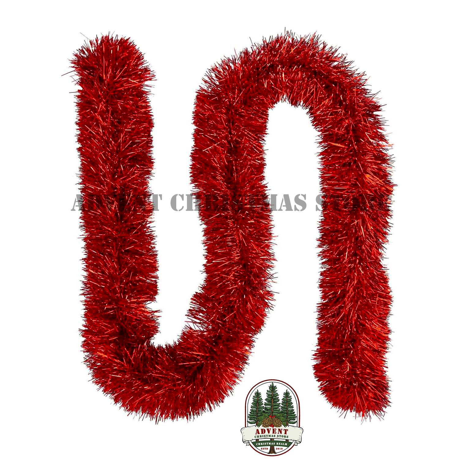 RED TINSEL - CHRISTMAS DECORATION