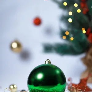 15CM JUMBO GREEN SHINY BAUBLE