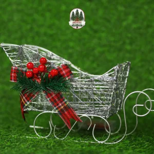 LED SANTA SLEIGH CENTERPIECE-METAL