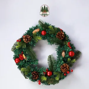 40CM BERRY & PINECONE NATURAL WREATH