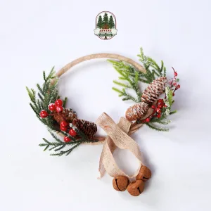 33CM LINEN CHRISTMAS WREATH