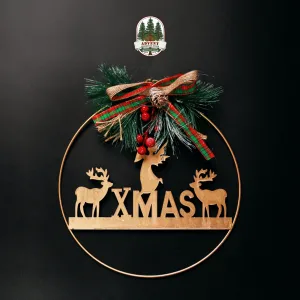 XMAS METAL WREATH- 18CM