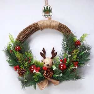 RUSTIC ANTLER CHRISTMAS WREATH