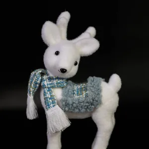 WHITE CHRISTMAS REINDEER FOAM DOLL