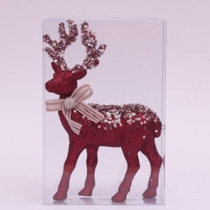 PURPLISH RED REINDEER DOLL