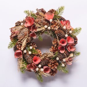 31CM ROSE PINK CHRISTMAS WREATH