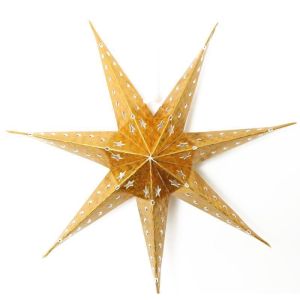 GOLD CHRISTMAS STAR -[ 7 CORNER]