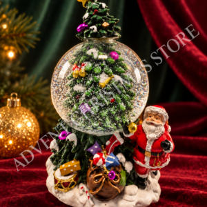 Christmas Tree Snow Globe with Colour-Changing Lights