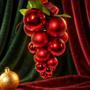 Grape Cluster Christmas Hanging Ornament