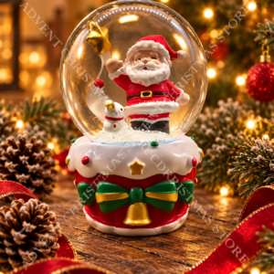 Santa Musical Snow Globe Dome with LED Lights